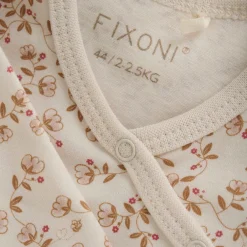 Online Slå-om Body Langærmet AOP - Pale Mauve Bodystocking M. Skrålukning|Præmatur Tøj