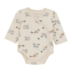 Slå-om Body Langærmet AOP - Zen Blue Bodystocking M. Skrålukning|Præmatur Tøj