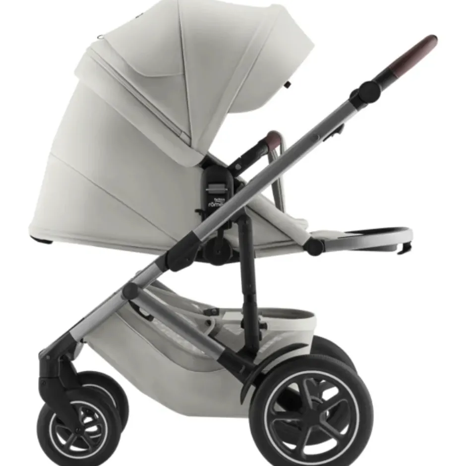 New Smile 5Z lux inkl. liggedel og Baby-Safe Core autostol - linen grey/space black Kombivognspakker|Vognpakker