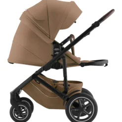 Best Smile 5Z lux inkl. liggedel og Baby-Safe Core autostol - warm caramel/space black Kombivognspakker