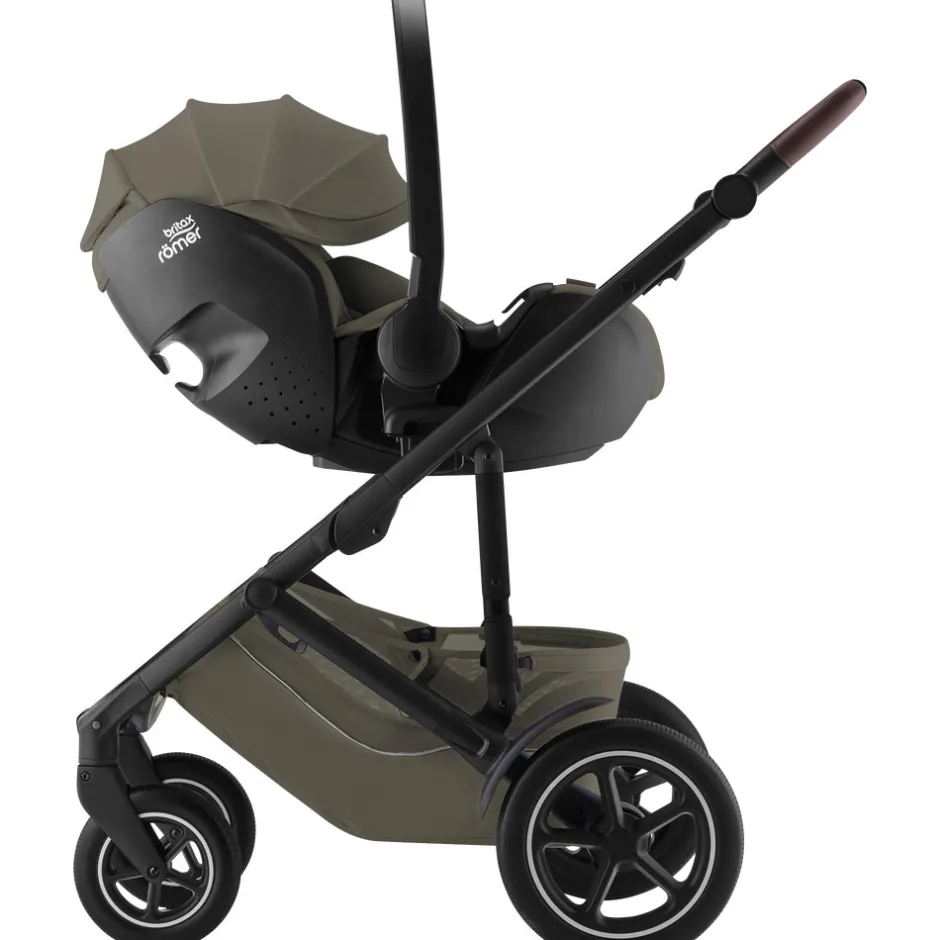 New Smile 5Z lux kombivogn inkl. autostol - urban olive Kombivogne Med Ergonomiske Sæder