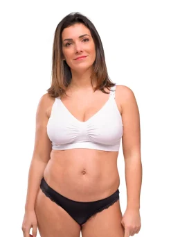 Sale Sømløs Amme BH Med Gelé Bøjle - Hvid Amme Bh'Er