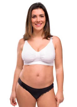 Sale Sømløs Amme BH Med Gelé Bøjle - Hvid Amme Bh'Er