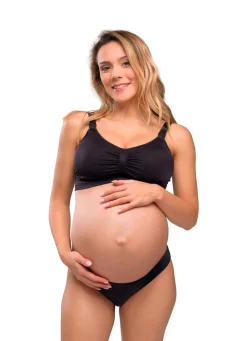 Online Sømløs Amme BH Med Indlæg - Black Amme Bh'Er