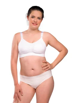 Online Sømløs Amme BH Med Indlæg - White Amme Bh'Er