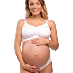 Online Sømløs Amme BH Med Indlæg - White Amme Bh'Er