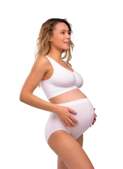 Outlet Sømløs Graviditets BH - Hvid Amme Bh'Er