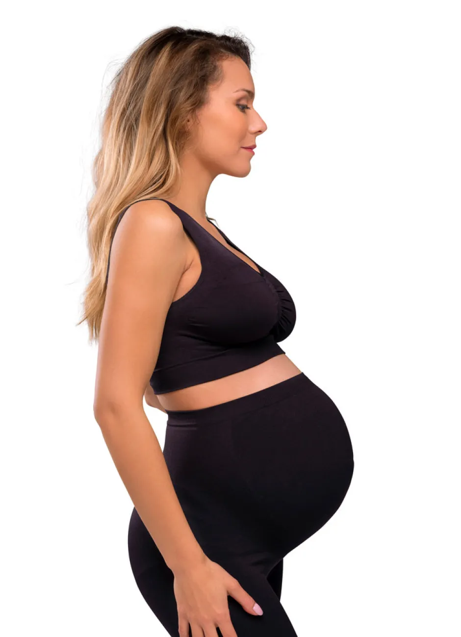 Online Sømløs Graviditets BH - Sort Amme Bh'Er|Overdele