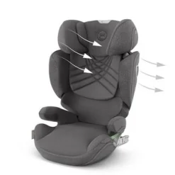 Solution T i-fix - plus mirage grey Autostole 100-150 Cm (4-12 År)