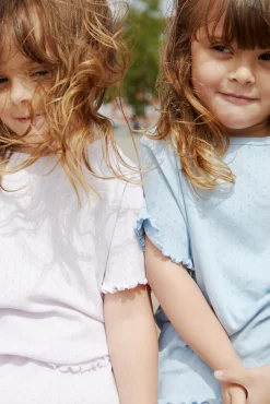 Best Sommer pointelle t-shirt - LAVENDER T-Shirts & Toppe