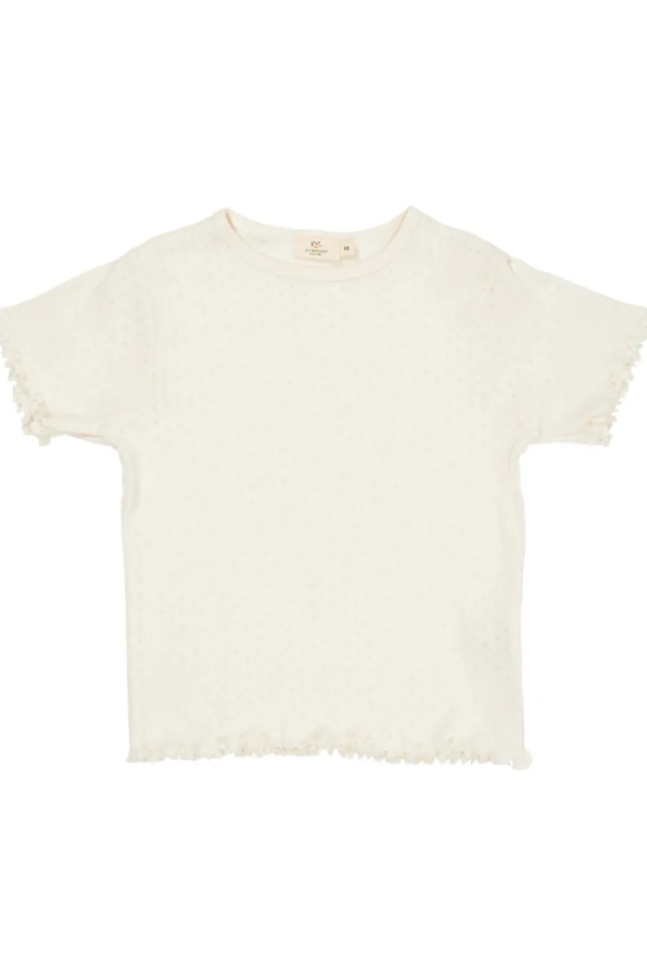 Sale Sommer pointelle t-shirt - CREAM T-Shirts & Toppe
