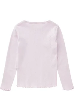 Clearance Sommer pointelle t-shirt - LAVENDER Bluser