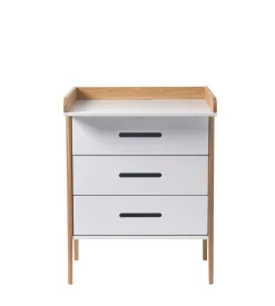 Discount Spoke puslekommode - Hvid/Eg Børn Pusleborde|Pusleborde