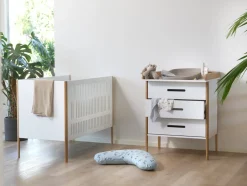 Discount Spoke puslekommode - Hvid/Eg Børn Pusleborde|Pusleborde