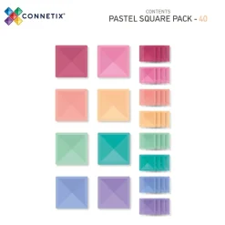 Outlet Square Pack - magnetsæt 40 dele - pastel Magnetlegesæt