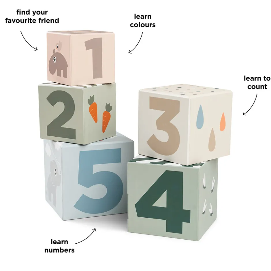 Sale Stableklodser 5 stk. Deer friends Farvemix Stabelklodser