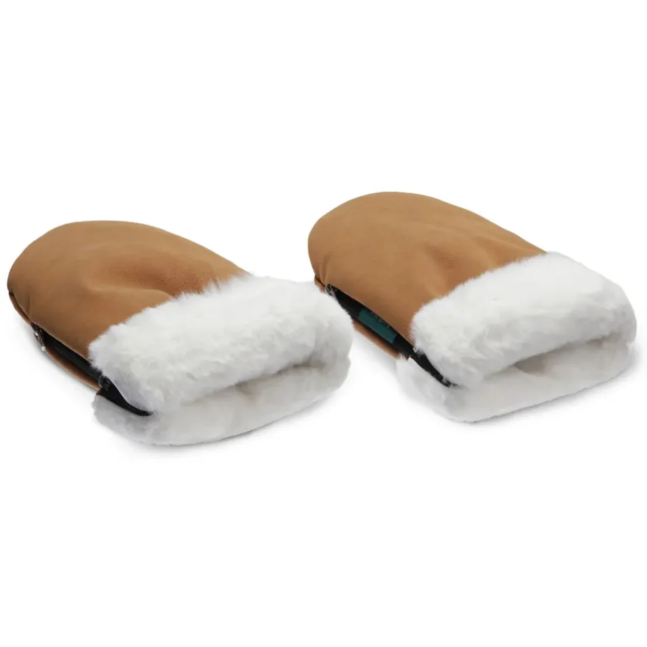 Outlet Østerbro handsken Mini - brown faux suede Vognhandsker