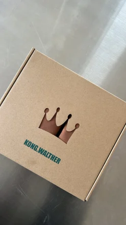 Online Østerbro handsken 2-Pak (Voksen + Mini) - brown faux suede Vognhandsker