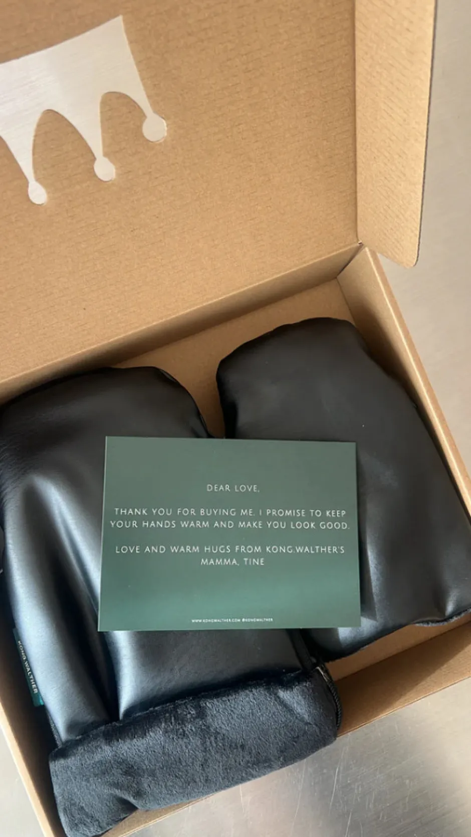 Østerbro handsken 2-Pak (Voksen + Mini) - black Vognhandsker