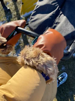 Outlet Østerbro handsker - toffee fur Vognhandsker