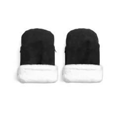 Outlet Østerbrohandsken - Black Faux Suede Vognhandsker