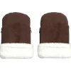 Clearance Østerbrohandsken - Chocolate Brown Faux Suede Vognhandsker