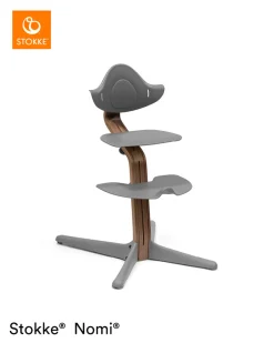 Clearance Stol - walnut grey Børn Højstole Uden Tilbehør