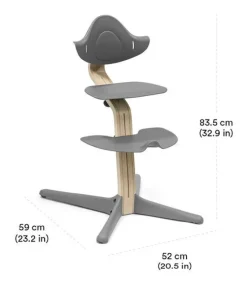 Clearance Stol - walnut grey Børn Højstole Uden Tilbehør