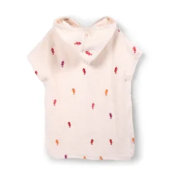 Clearance Strandponcho med broderi GOTS- Søhest Børn Badeslag & Ponchoer