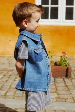 Online Stribet shorts - NAVY Shorts