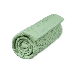 Sale Striktæppe, bomuld - Grøn Børn Tæpper