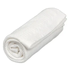 Striktæppe, bomuld, Hvid Børn Tæpper