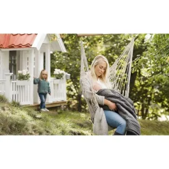 Outlet Striktæppe med fleece, Dove Grey Børn Tæpper