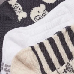 Discount Strømpe m. mønster (5-pak) - White Strømper|Multipack