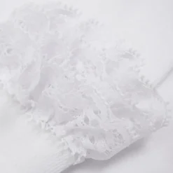 New Strømpebukser m. Blonde - White Strømpebukser