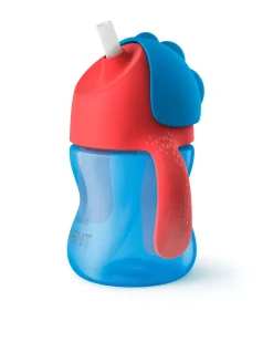 Online Sugerørskop 200 ml. blå/rød Madkasser & Drikkedunke