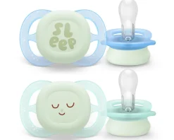 Sale Sut, Ultra Start Night 0-2mdr. 2 pk, grøn og blå Sutter