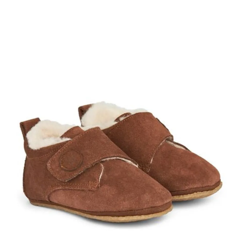 Best Taj Uld Hjemmesko - Cognac Hjemmesko