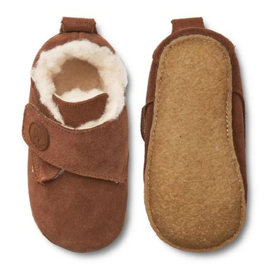 Best Taj Uld Hjemmesko - Cognac Hjemmesko
