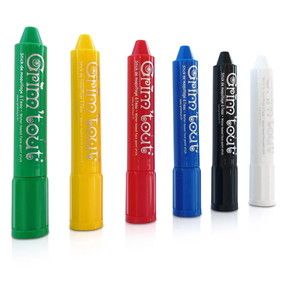 Outlet Teatersminke - 6 farvestifter Ansigtsmaling