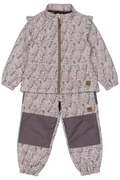 Online Termosæt med flæse - Cloud gray Termotøj