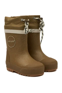 Discount Termostøvle - Gold glitter Lange Termostøvler