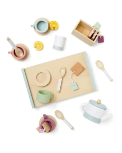 New Tesæt i træ, pastel Køkkenleg