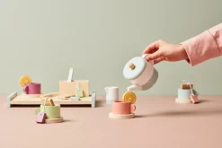 New Tesæt i træ, pastel Køkkenleg