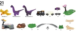 Sale Togbanesæt med dinosaurer - FSC® Togbaner & Tog