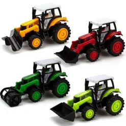 Traktor med frontlæsser og pull-back ass. Traktorer & Fly