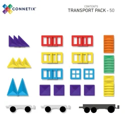Discount Transport Pack - magnetsæt 50 dele - rainbow Magnetlegesæt