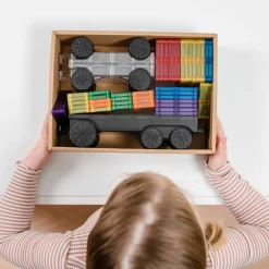 Discount Transport Pack - magnetsæt 50 dele - rainbow Magnetlegesæt