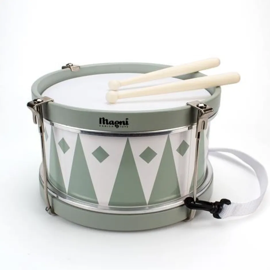 Outlet Tromme med harlekin, oliven grøn Musiklegetøj