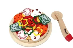 New Træpizza Med Tilbehør I Æske - FSC® Køkkenleg